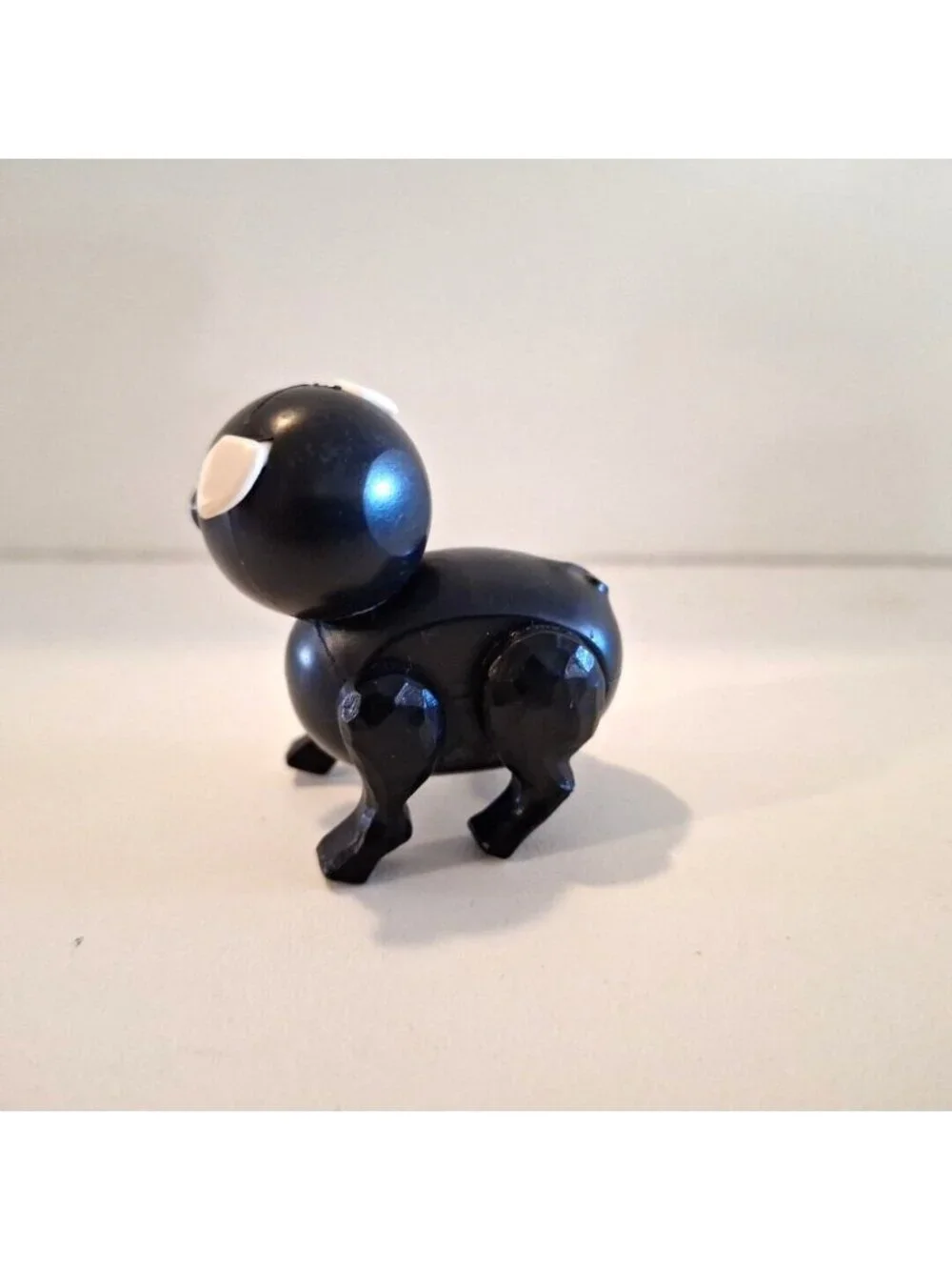 Black White Pig Little People Family Farm Vintage Hog Animal